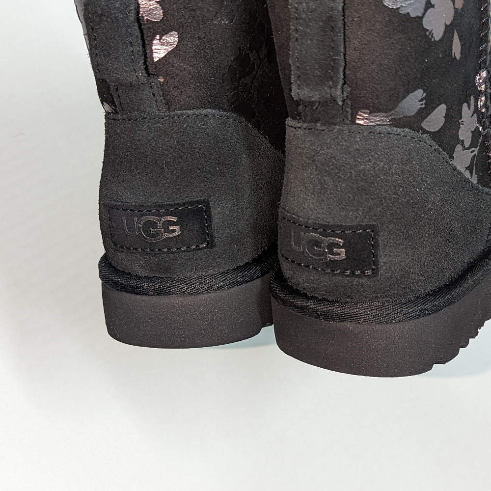 Ugg Australia Women's Classic Mini Floral Foil Boot Size 6.0 7.0 - Picture 5 of 8